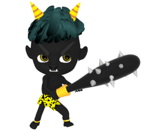 恨みの黒鬼のイラスト