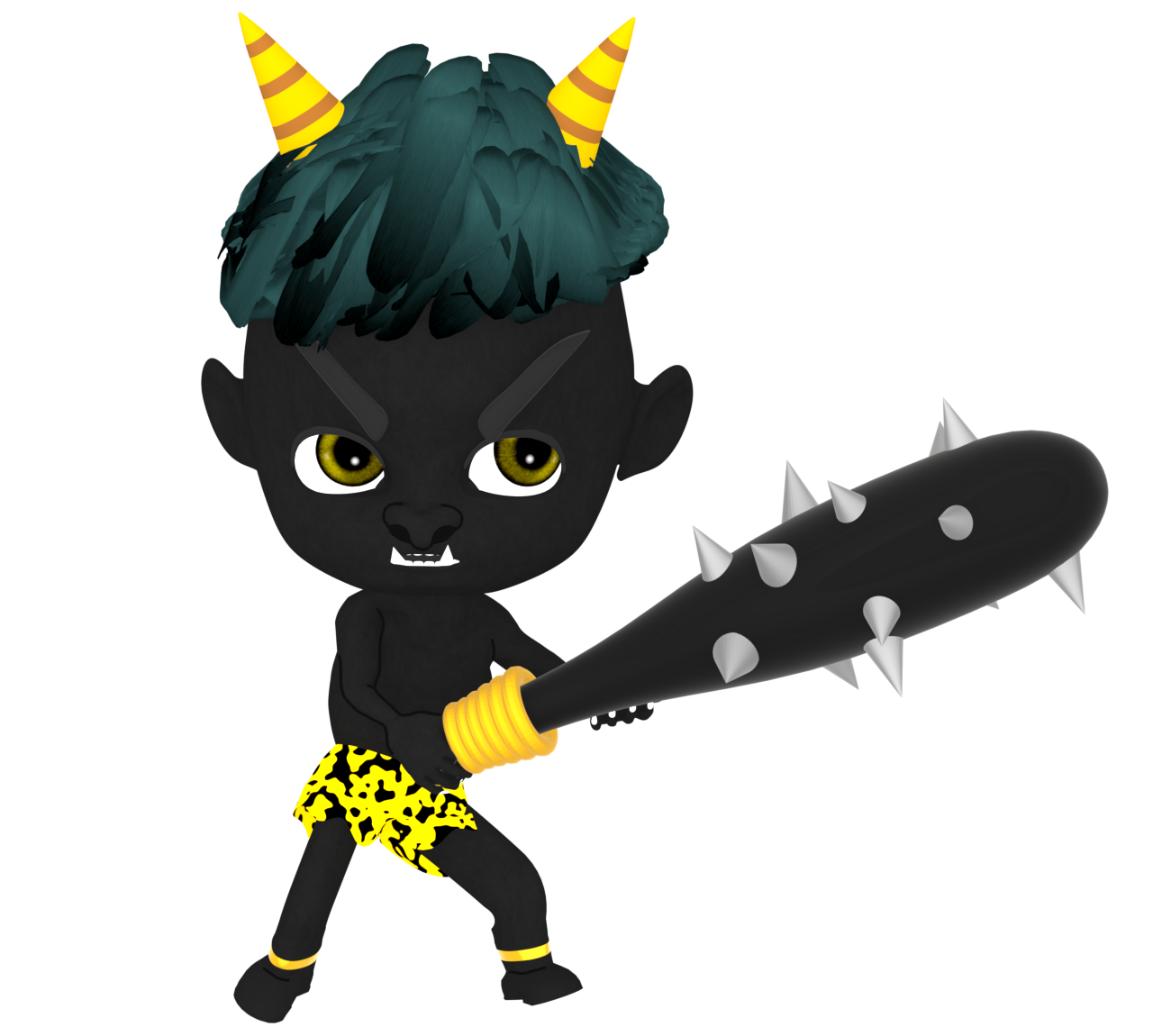 恨みの黒鬼のイラスト