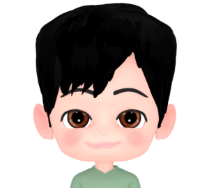 黒の髪の色をした男性のイラスト