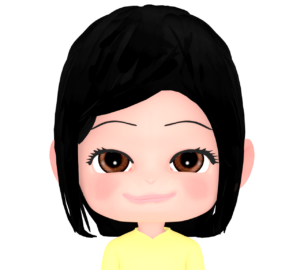 黒の髪の色をした女性のイラスト