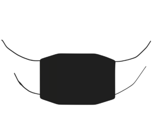 黒色のマスクのイラスト