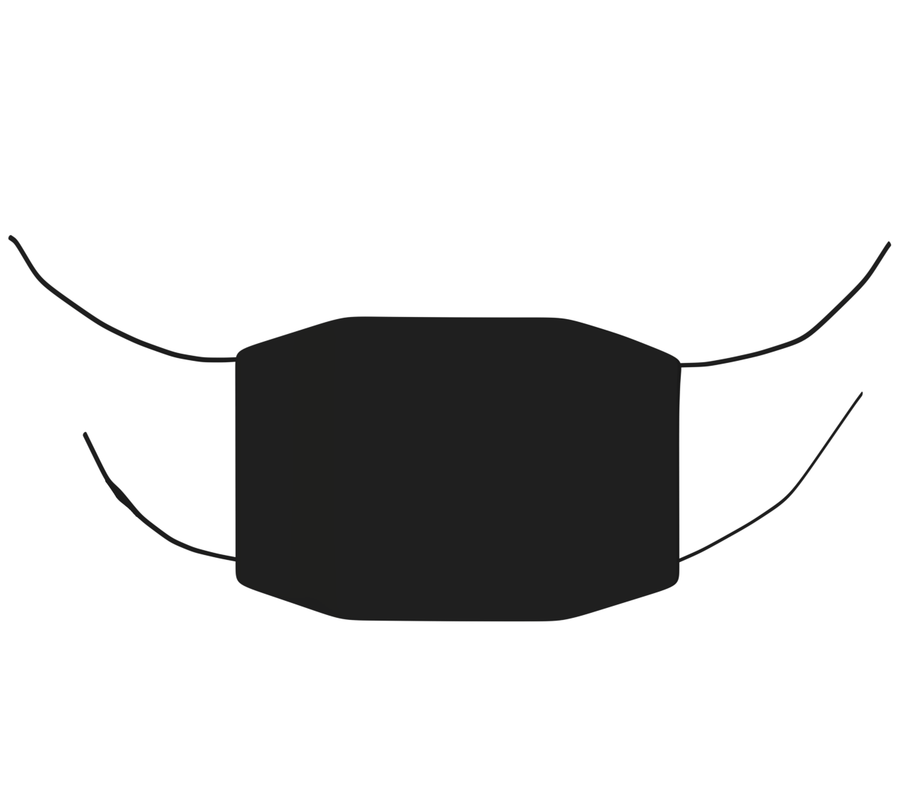 黒色のマスクのイラスト