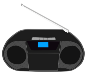 かっこいいラジオカセットレコーダーのイラスト