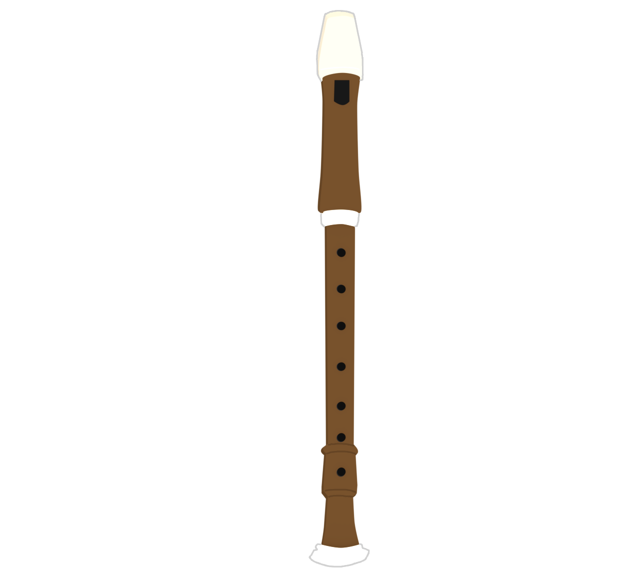 黒色のリコーダーのイラスト
