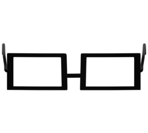 黒縁眼鏡のイラスト