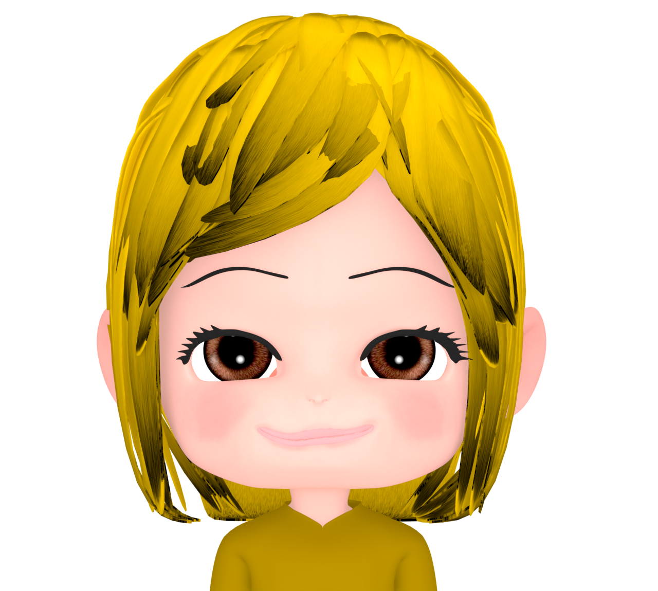 金髪の髪色をした女性のイラスト