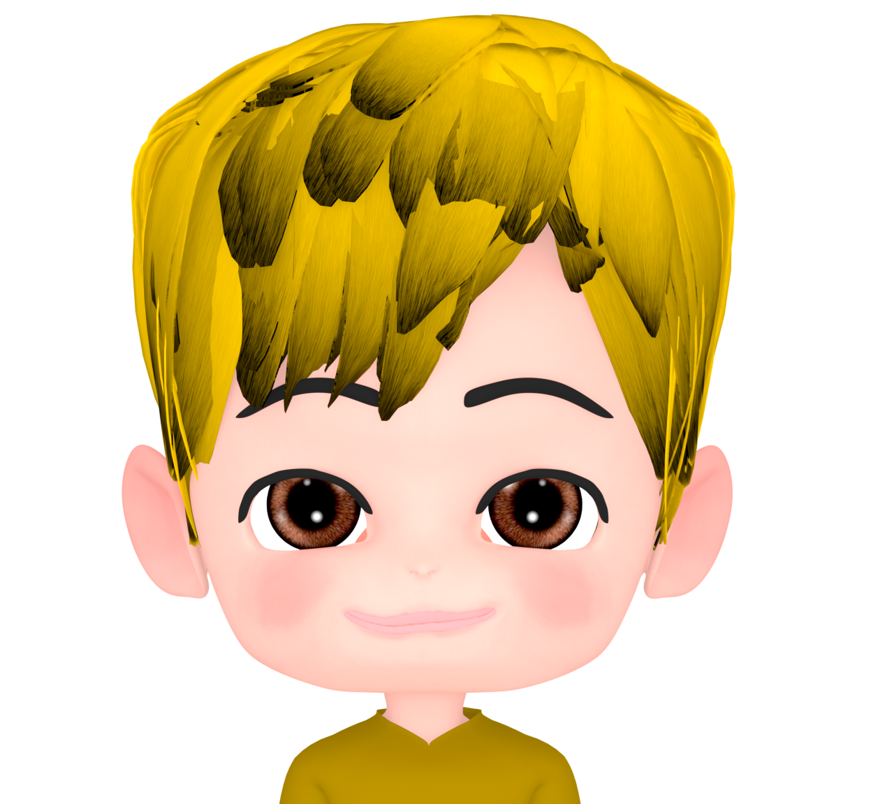金髪の髪をした男性のイラスト