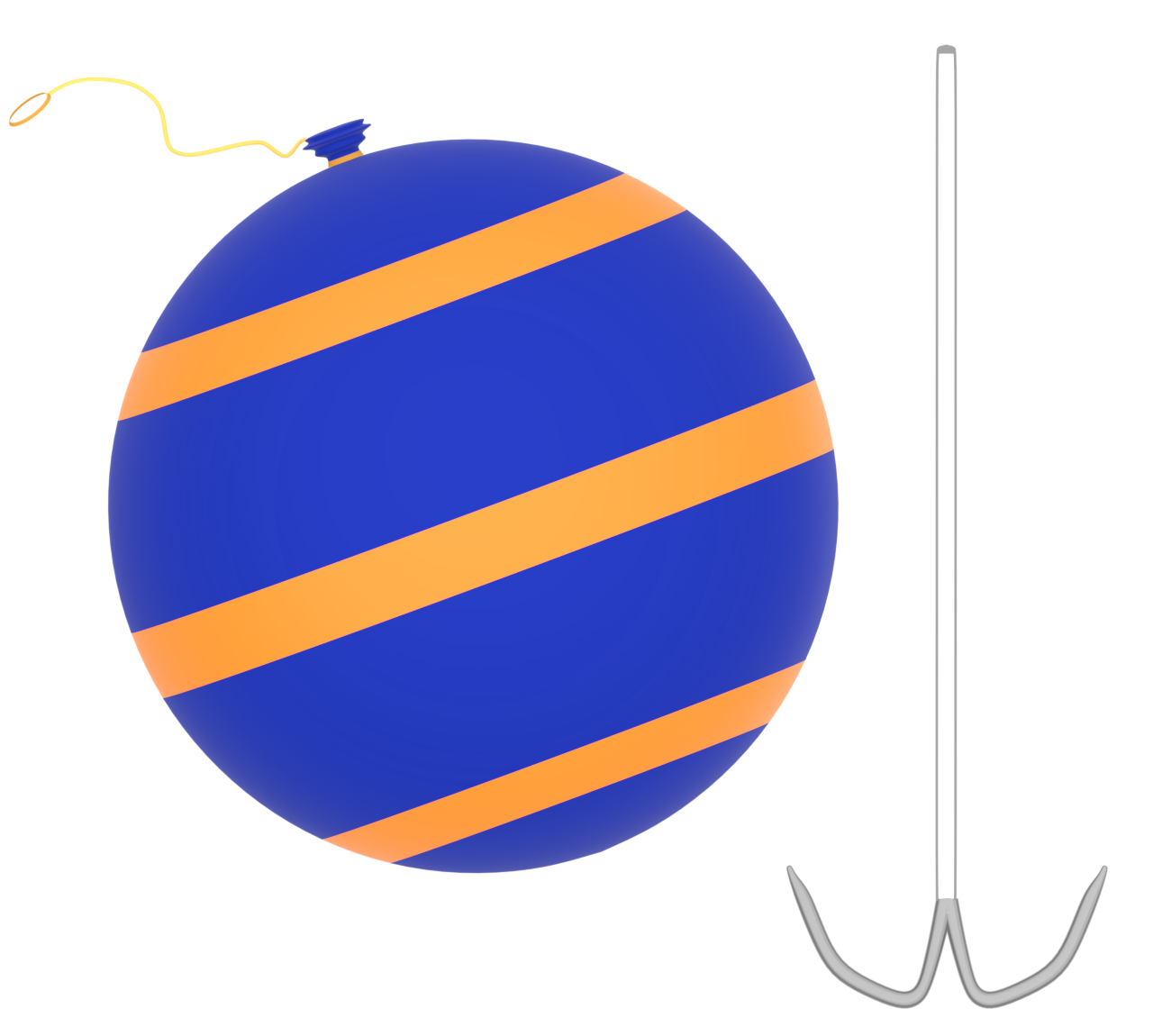 青色のボンボンのイラスト(水風船) 12 青色のボンボンのイラスト(水風船)