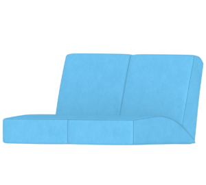 青色のソファーのイラスト