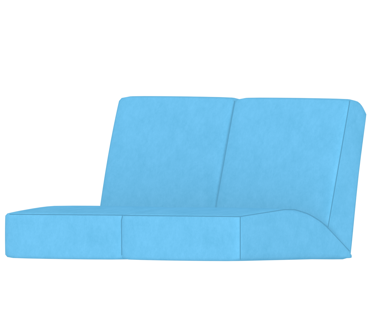 青色のソファーのイラスト 11 青色のソファーのイラスト