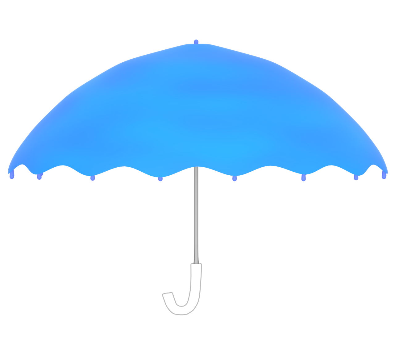 青い傘のイラスト