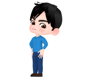偉そうにしている男性のイラスト