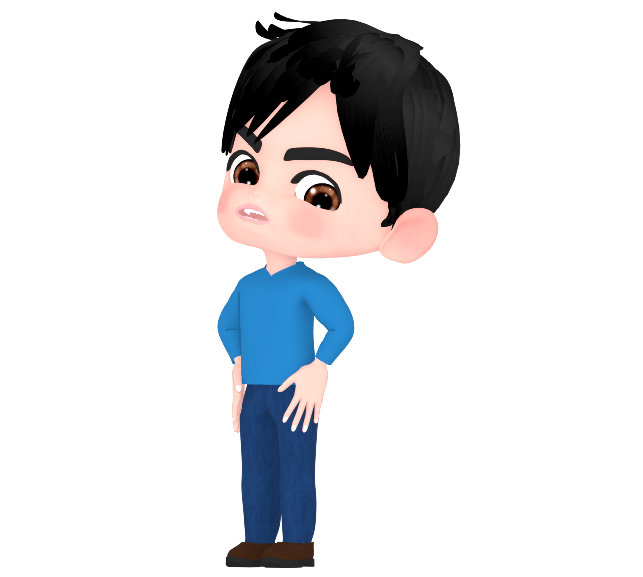 偉そうにしている男性のイラスト