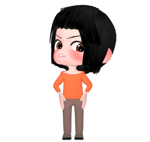 偉そうな上から目線の女性のイラスト