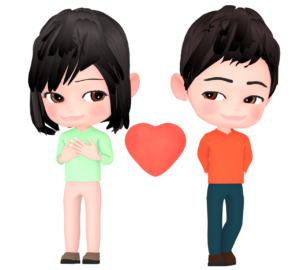 両思いのイラスト