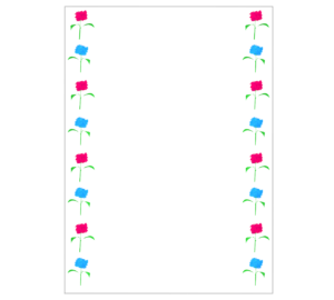 両サイドに並ぶ紫陽花のテンプレート