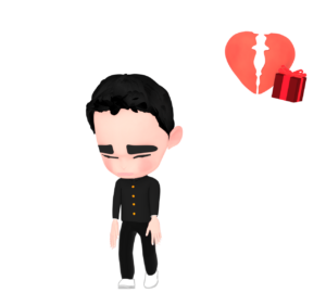 バレンタインにチョコを貰えない男子のイラスト