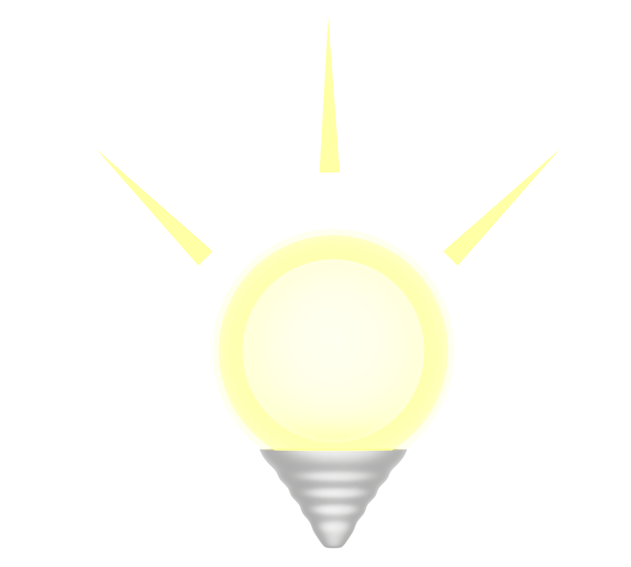 明るい電球のイラスト