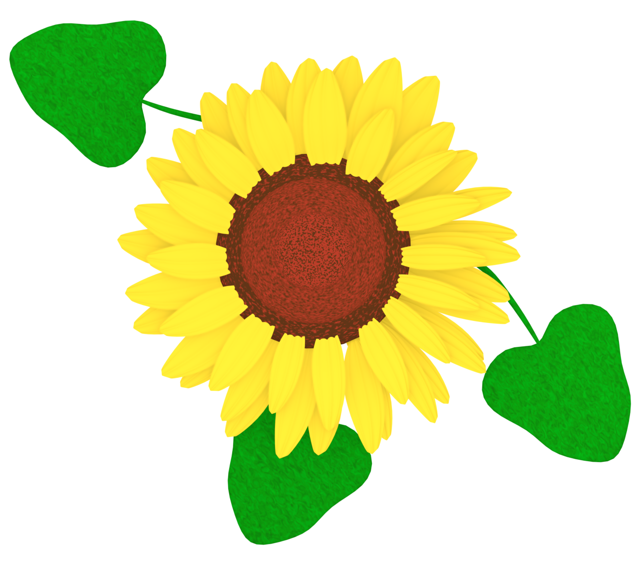 明るく元気なひまわりのイラスト