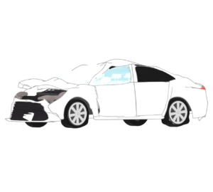 壊れた車のイラスト