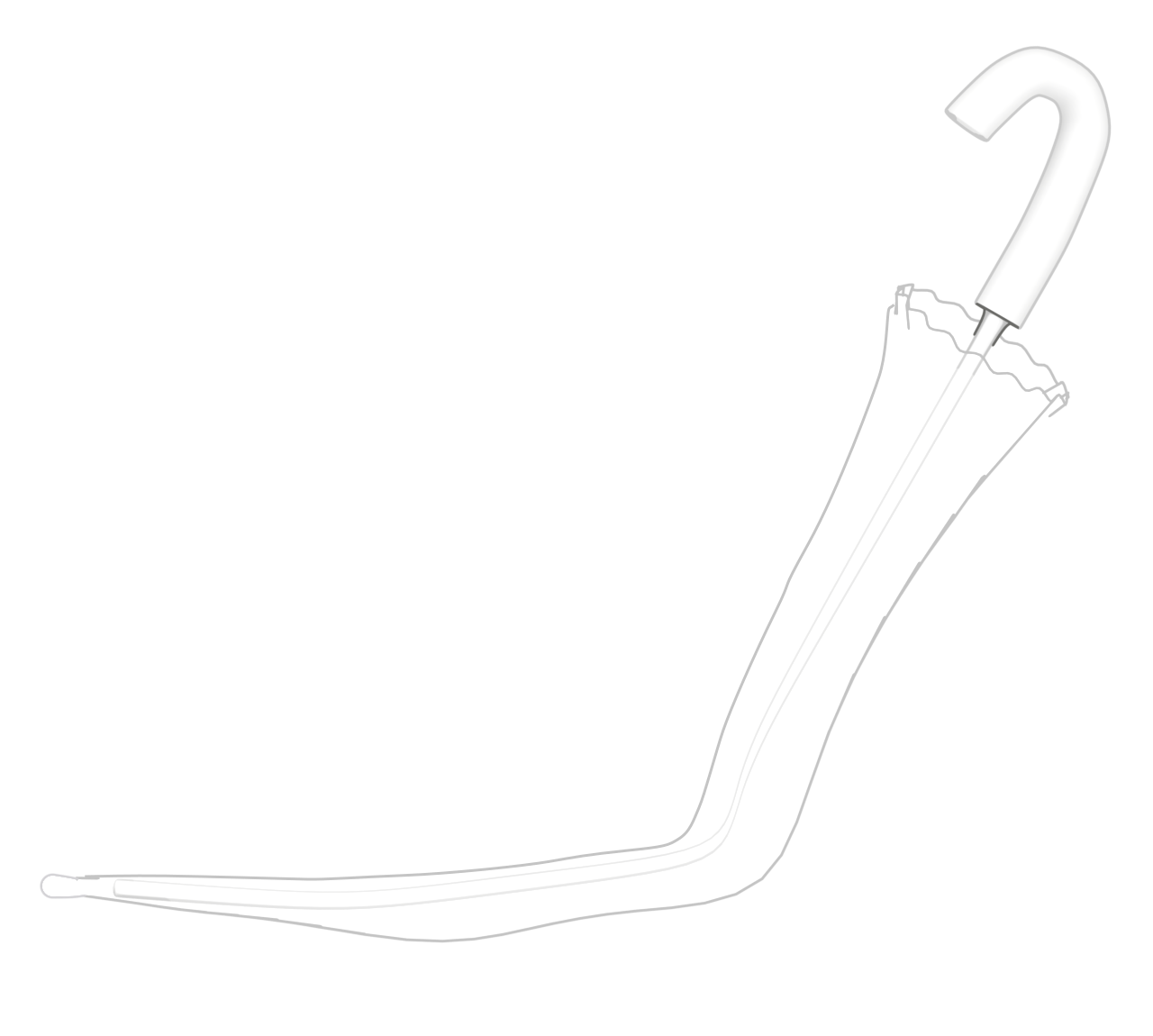 折れた傘のイラスト