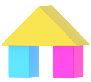 積み木のおもちゃのイラスト