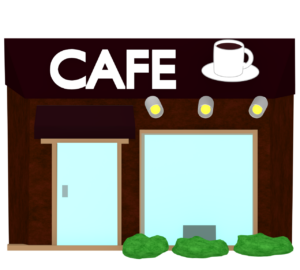 カフェの外観のイラスト