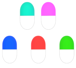 カプセル薬のイラスト