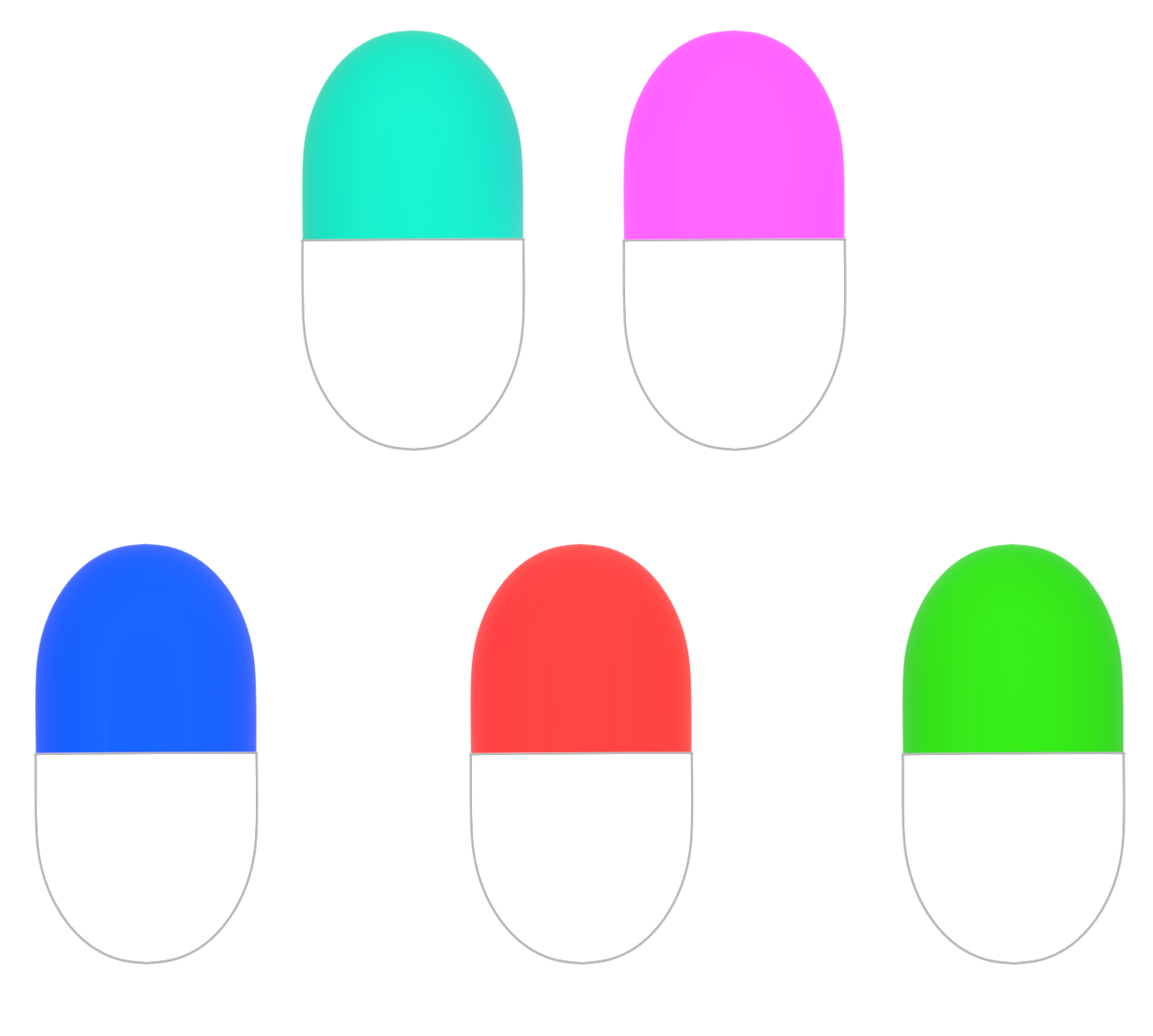 カプセル薬のイラスト