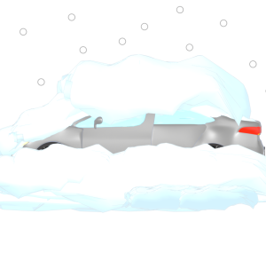 雪が積もった車のイラスト