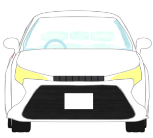 自動車の正面のイラスト