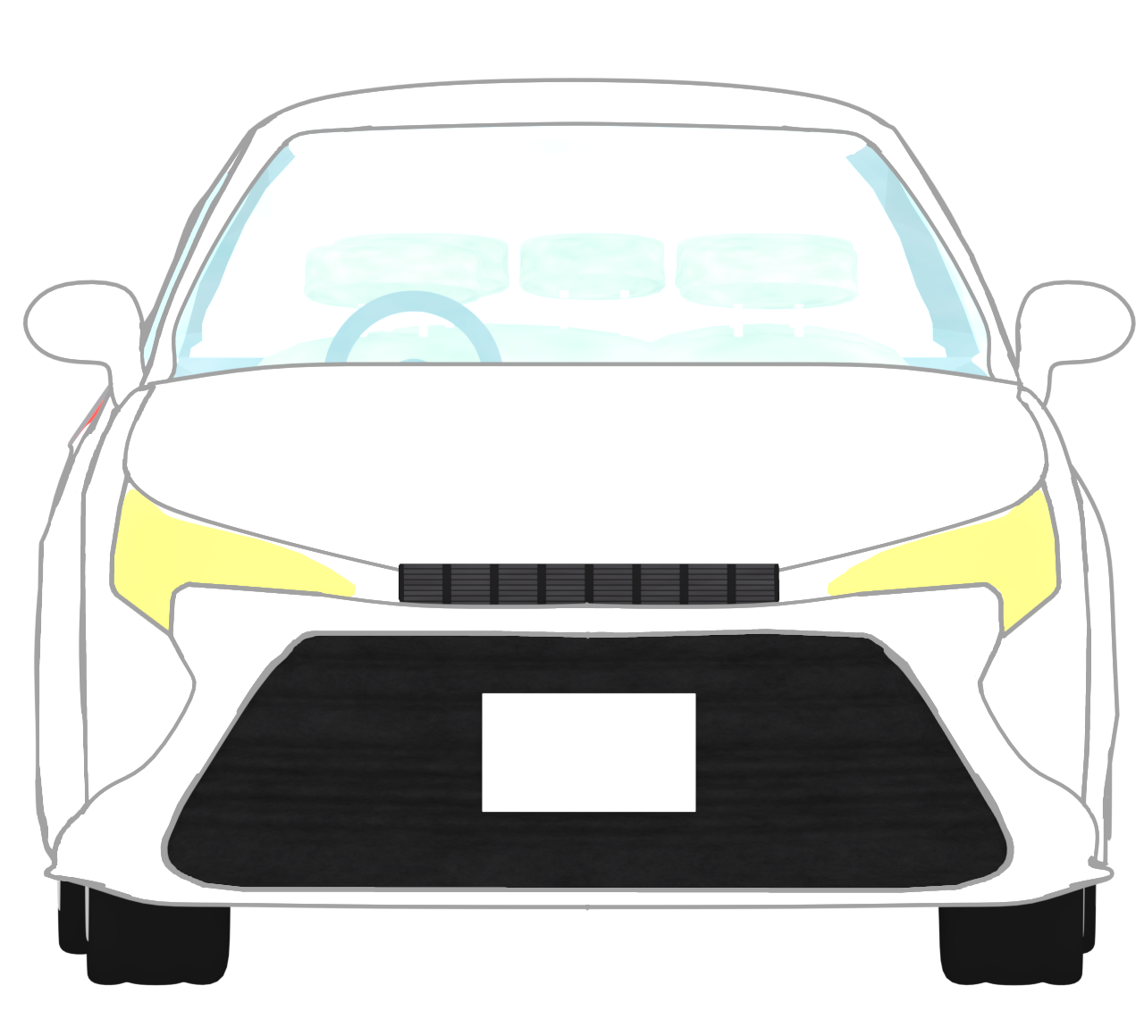 自動車の正面のイラスト