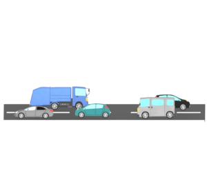 車と道路のイラスト