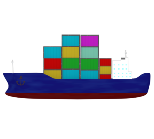 貨物船のイラスト