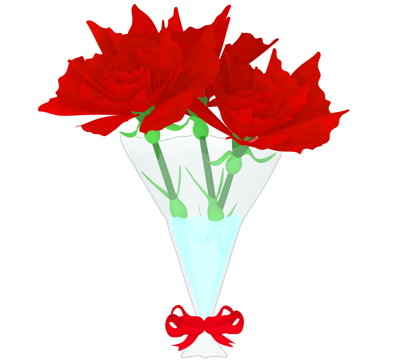 カーネーションの花束のイラスト