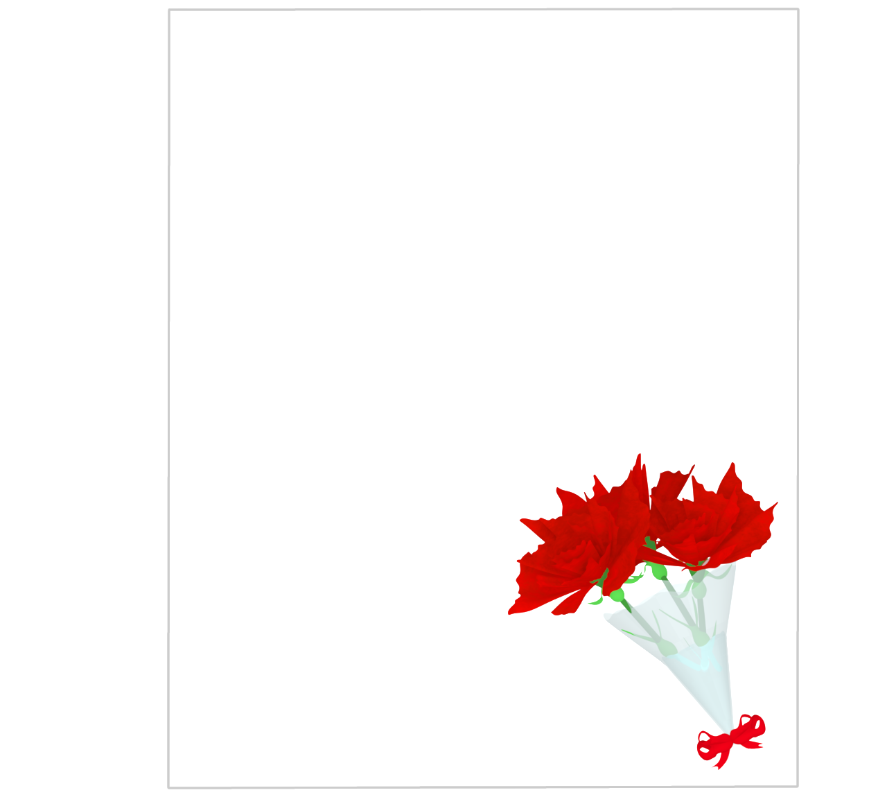 カーネーションのテンプレート