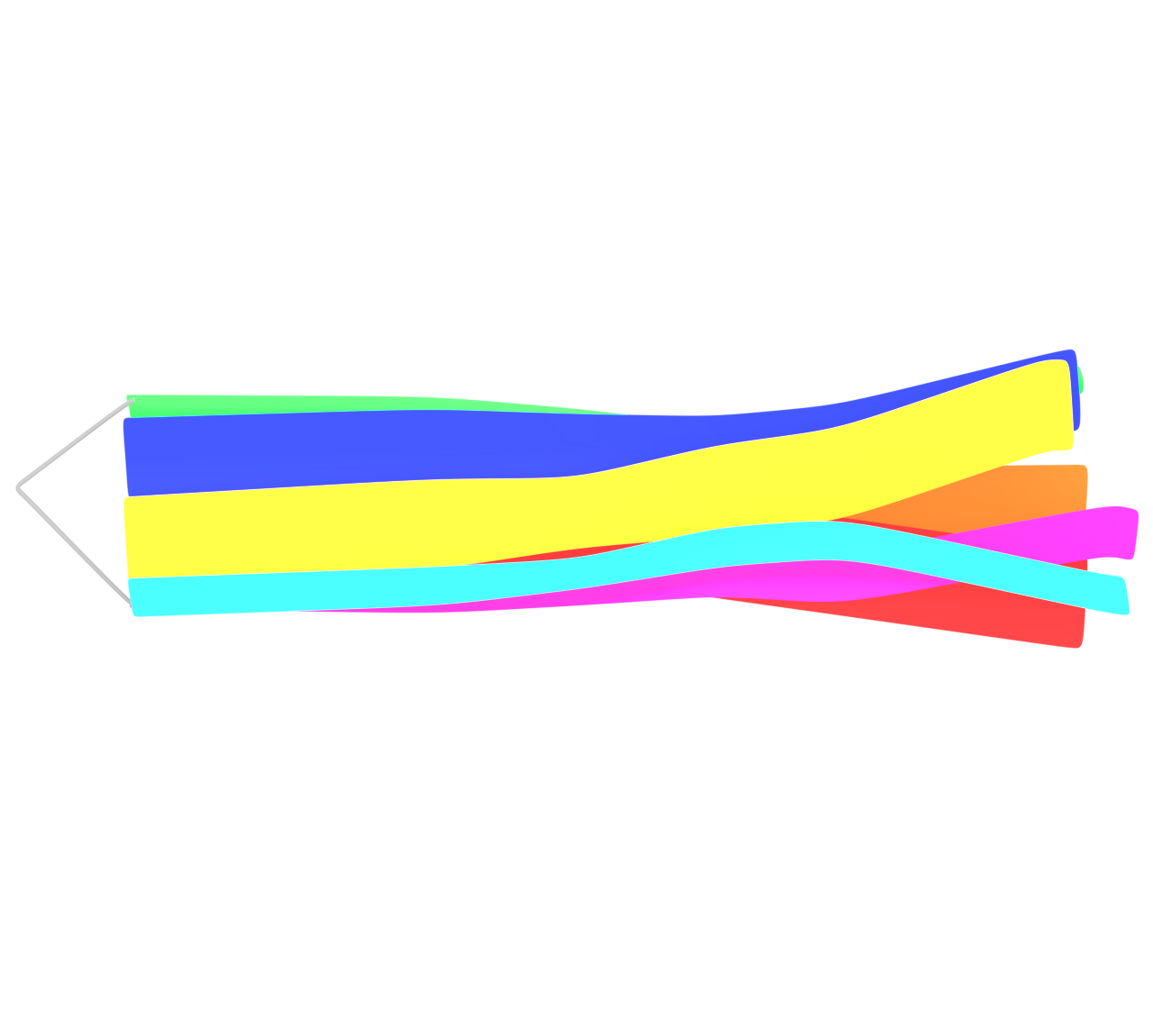 鯉のぼり 吹き流しのイラスト