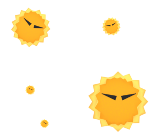 杉の花粉のイラスト