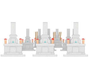 墓地のイラスト