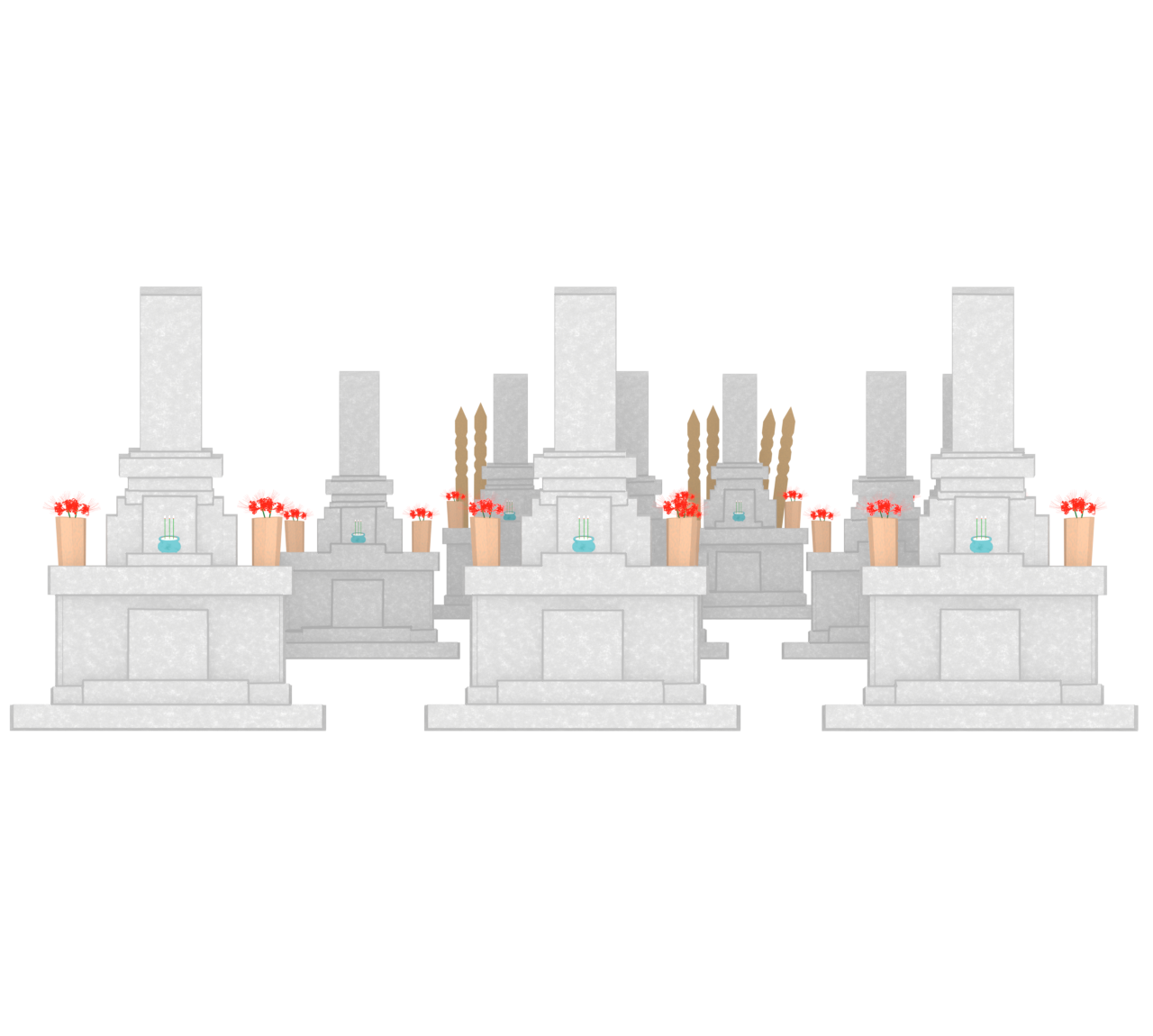 墓地のイラスト