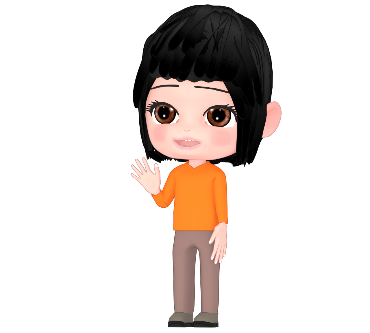 おしゃべりをする女性のイラスト