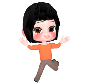 陽気で浮かれる女性のイラスト