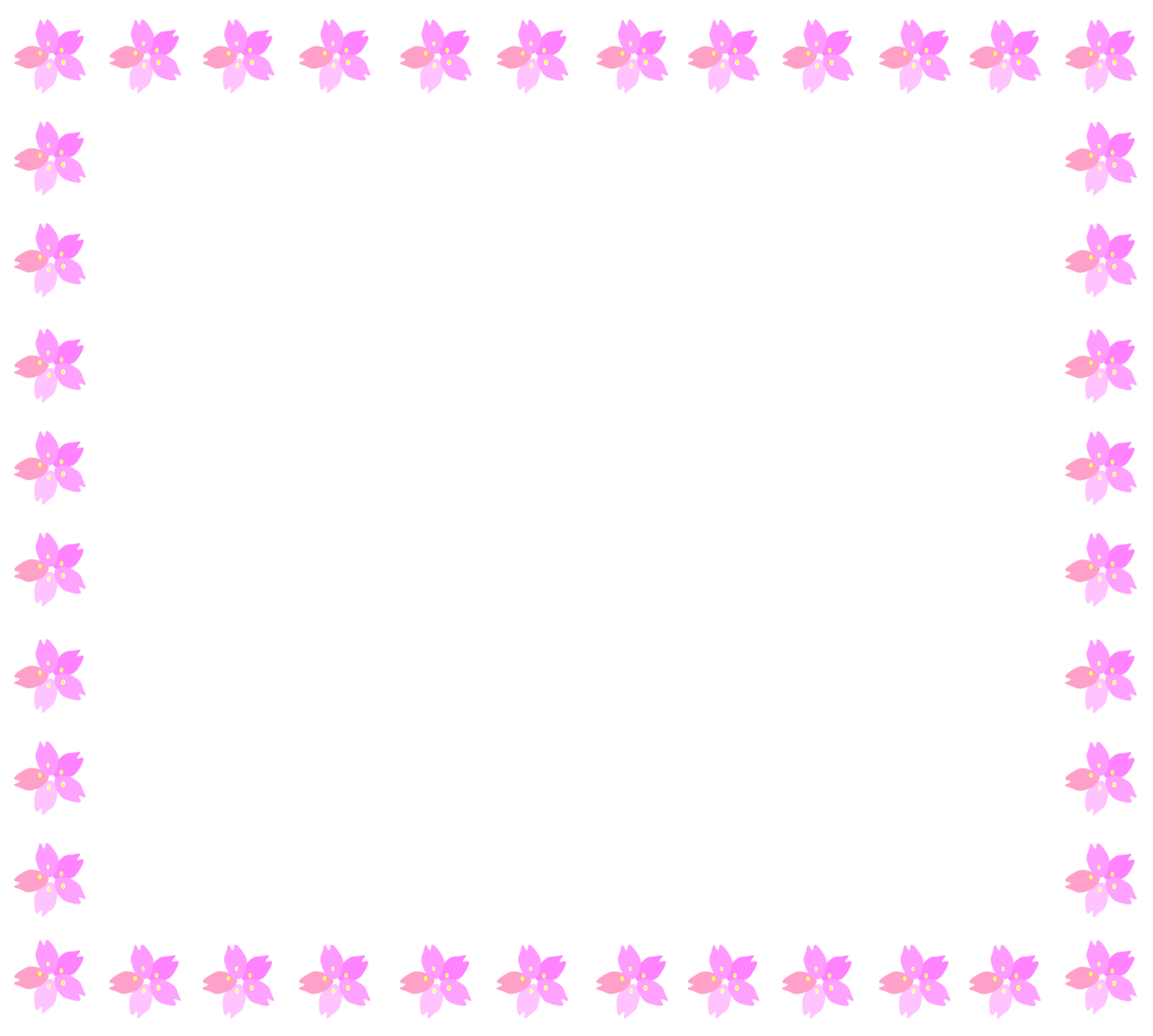 桜の花びらの枠