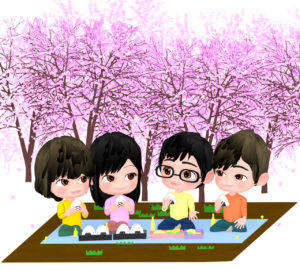 お花見のイラスト