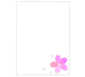 桜の花のかわいいテンプレート