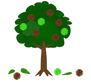 栗の木のイラスト