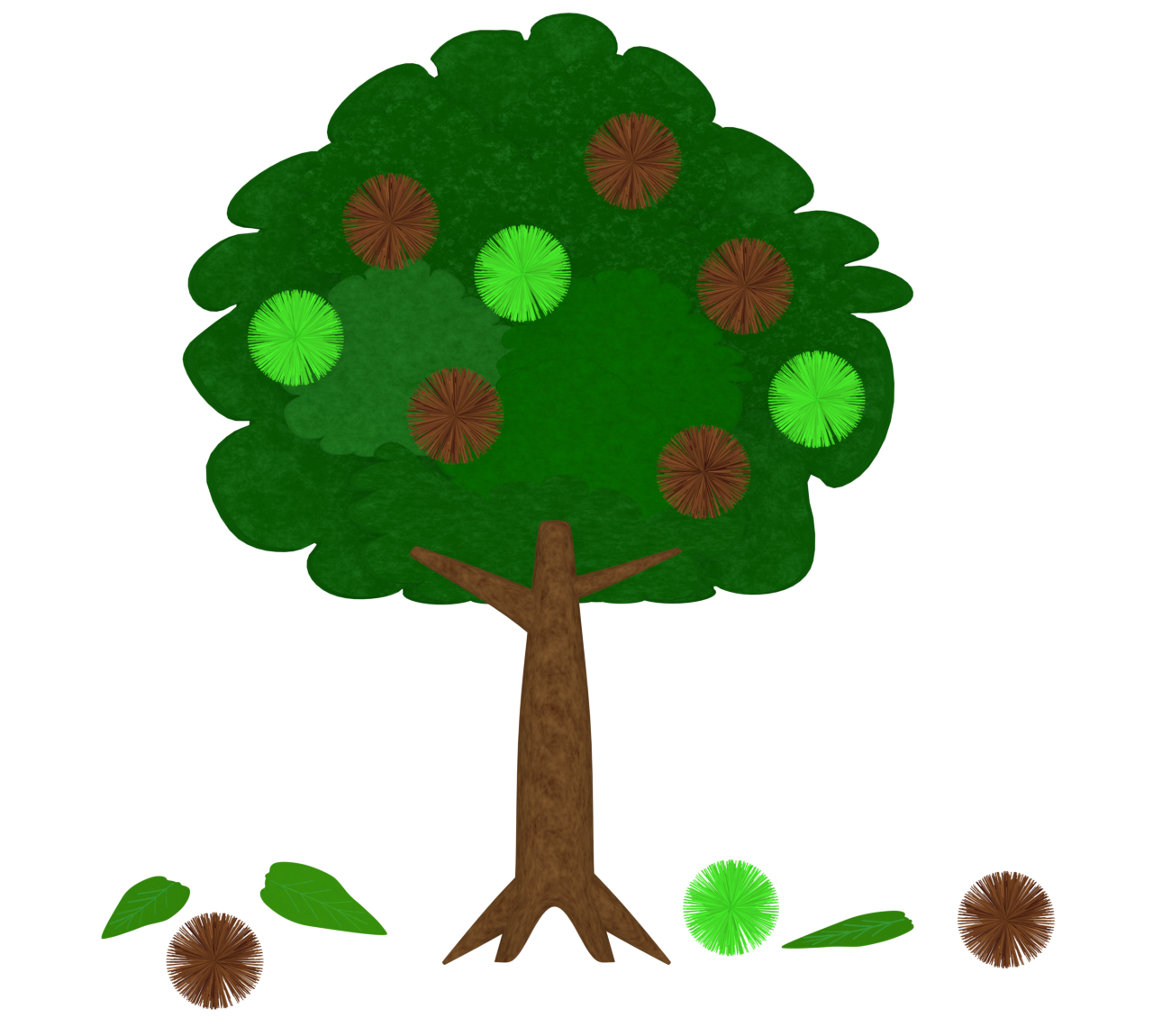 栗の木のイラスト