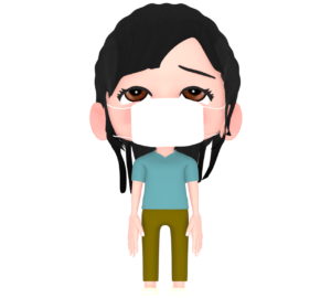風邪気味の子どものイラスト