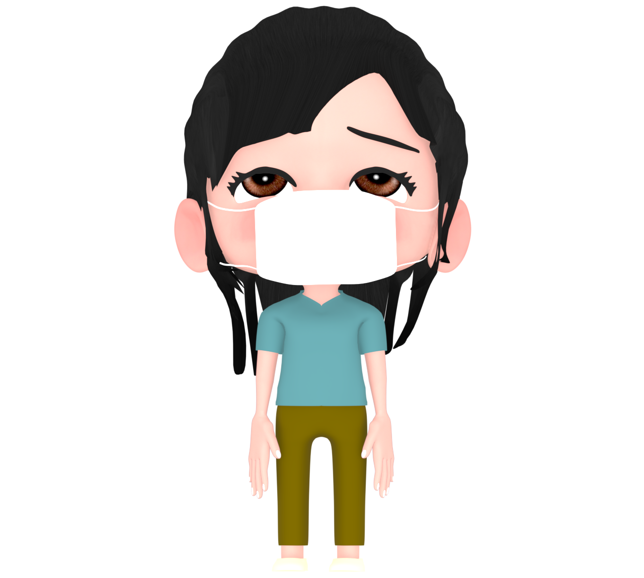 風邪気味の子どものイラスト