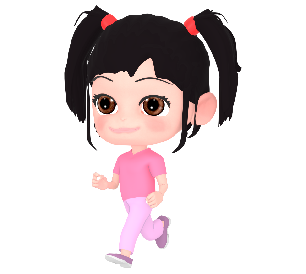 横から見た走る子供のイラスト